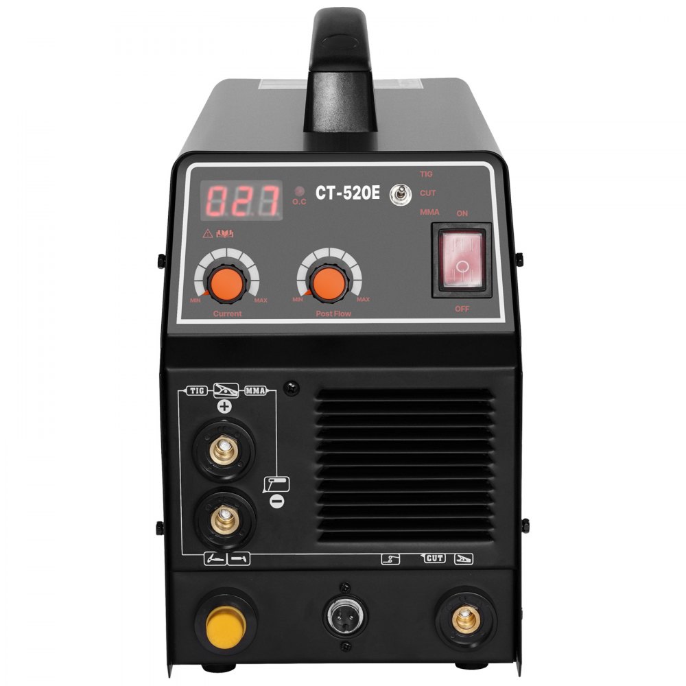 Máquina soldadora de plasma 3 en 1 VEVOR, máquina combinada de corte por plasma TIG/MMA CT-520E, máquina de corte por plasma de 30 A, soldadora TIG de 200 A y soldadora de varilla de 200 A, inversor IGBT digital de doble voltaje de 110/220 V