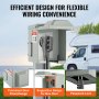 VEVOR Caja de toma de corriente para RV de 50 amperios, 125/250 voltios, caja de receptáculo para RV cerrada con cerradura para exteriores, panel eléctrico NEMA 14-50R resistente a la intemperie, para