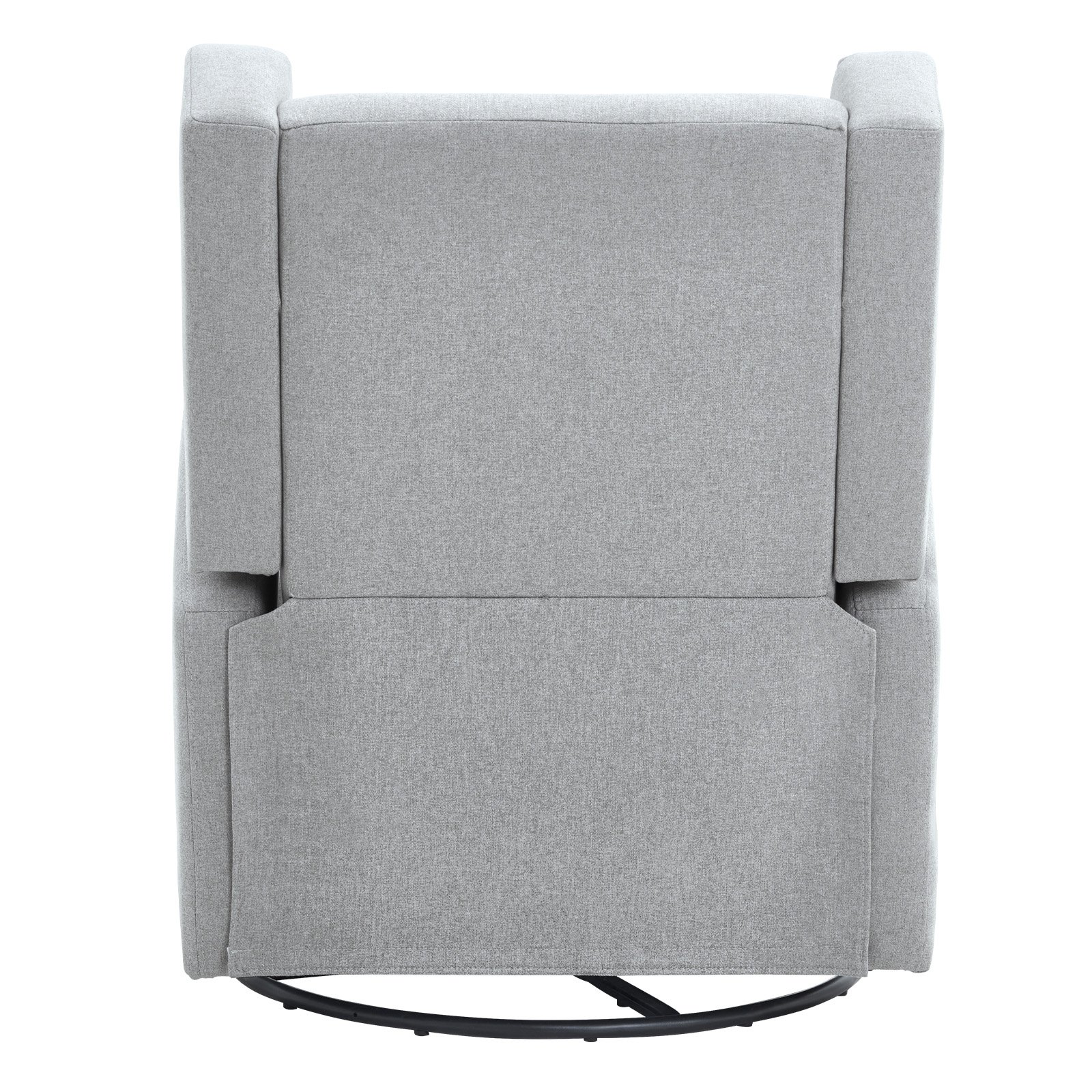Vista posterior de un sillón reclinable VEVOR moderno gris con un diseño elegante y minimalista.