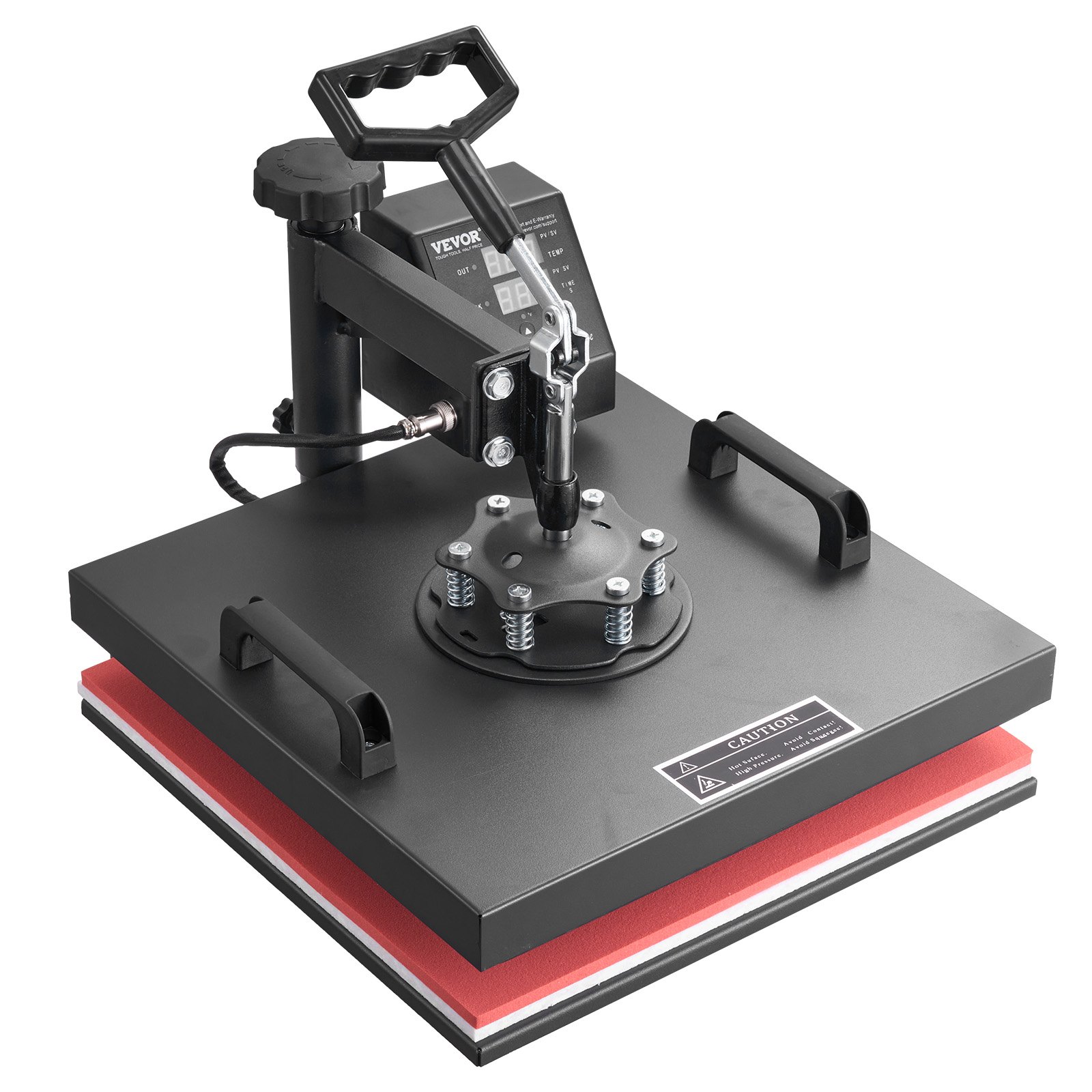 VEVOR - Prensa térmica 8 en 1 para camisetas de 38 x 38 cm, con giro de 360°, prensa térmica profesional para sublimación, vinilo y transferencia térmica.