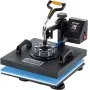 VEVOR Prensa de Calor Prensa Térmica Máquina de Sublimación Heat Press Machine 15 x 15 pulgadas 6 en 1 Combo Swing Away T-shirt Sublimation Transfer
