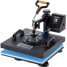 VEVOR Prensa de Calor Prensa Térmica Máquina de Sublimación Heat Press Machine 15 x 15 pulgadas 6 en 1 Combo Swing Away T-shirt Sublimation Transfer
