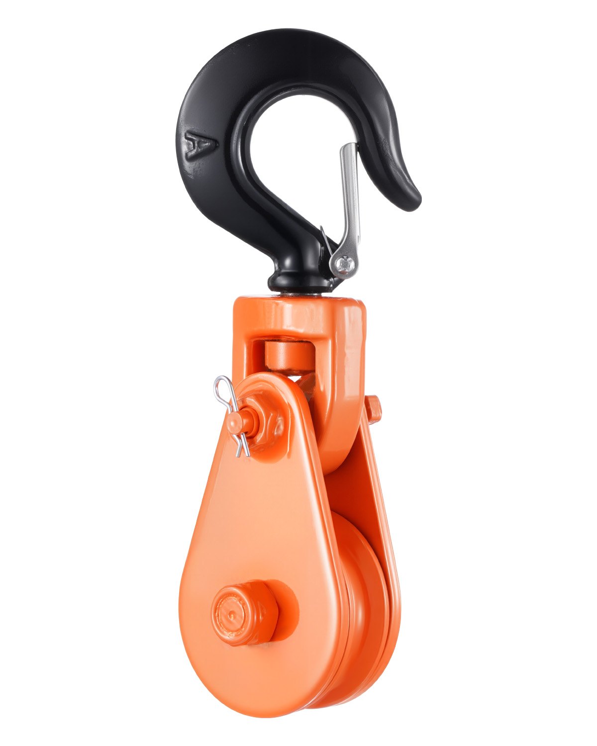 Bloque de arranque VEVOR de 2 toneladas con gancho giratorio, polea de 3", cable de acero de 3/8", polea de alta resistencia de 4400 lb para operaciones de remolque y recuperación en grúas, grúas de rescate, cabrestantes para transporte de automóviles