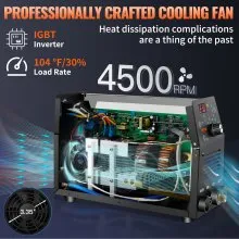 VEVOR Soldador TIG de 210 Amp, Soldador TIG 3 en 1, 110/220 V Doble Voltaje HF TIG/Stick/Soldadora Limpia con Pulso, Inversor IGBT y Antorcha, Soldador de Arco Digital