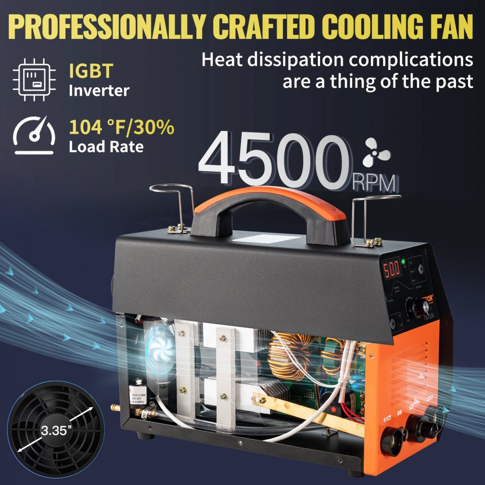 VEVOR Soldador TIG de 210 Amp, Soldador TIG 3 en 1, 110/220 V, Máquina de Soldadura HF TIG/Stick/Clean de Doble Voltaje con USB, Inversor IGBT y Antorcha, Soldador de Arco Digital