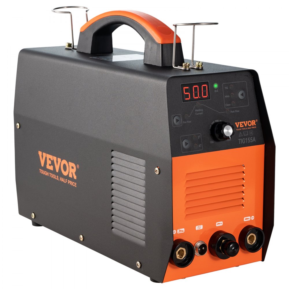 Soldador VEVOR TIG 3 en 1, máquina de soldadura TIG/Stick/Clean de alta frecuencia de 110V con inversor IGBT, soldador de arco Digital de 155Amp