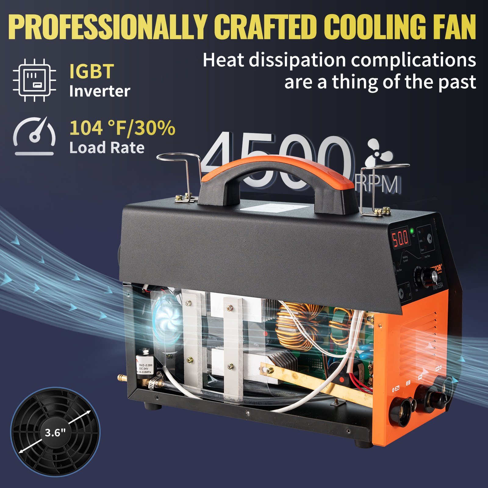 Soldador VEVOR TIG 3 en 1, máquina de soldadura TIG/Stick/Clean de alta frecuencia de 110V con inversor IGBT, soldador de arco Digital de 155Amp