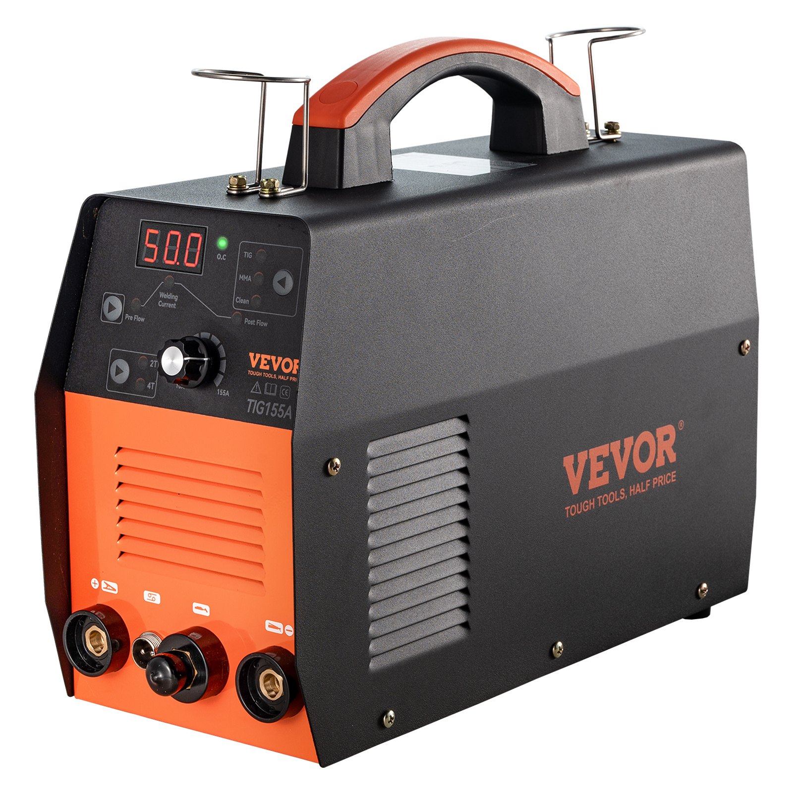 Soldador VEVOR TIG 3 en 1, máquina de soldadura TIG/Stick/Clean de alta frecuencia de 110V con inversor IGBT, soldador de arco Digital de 155Amp