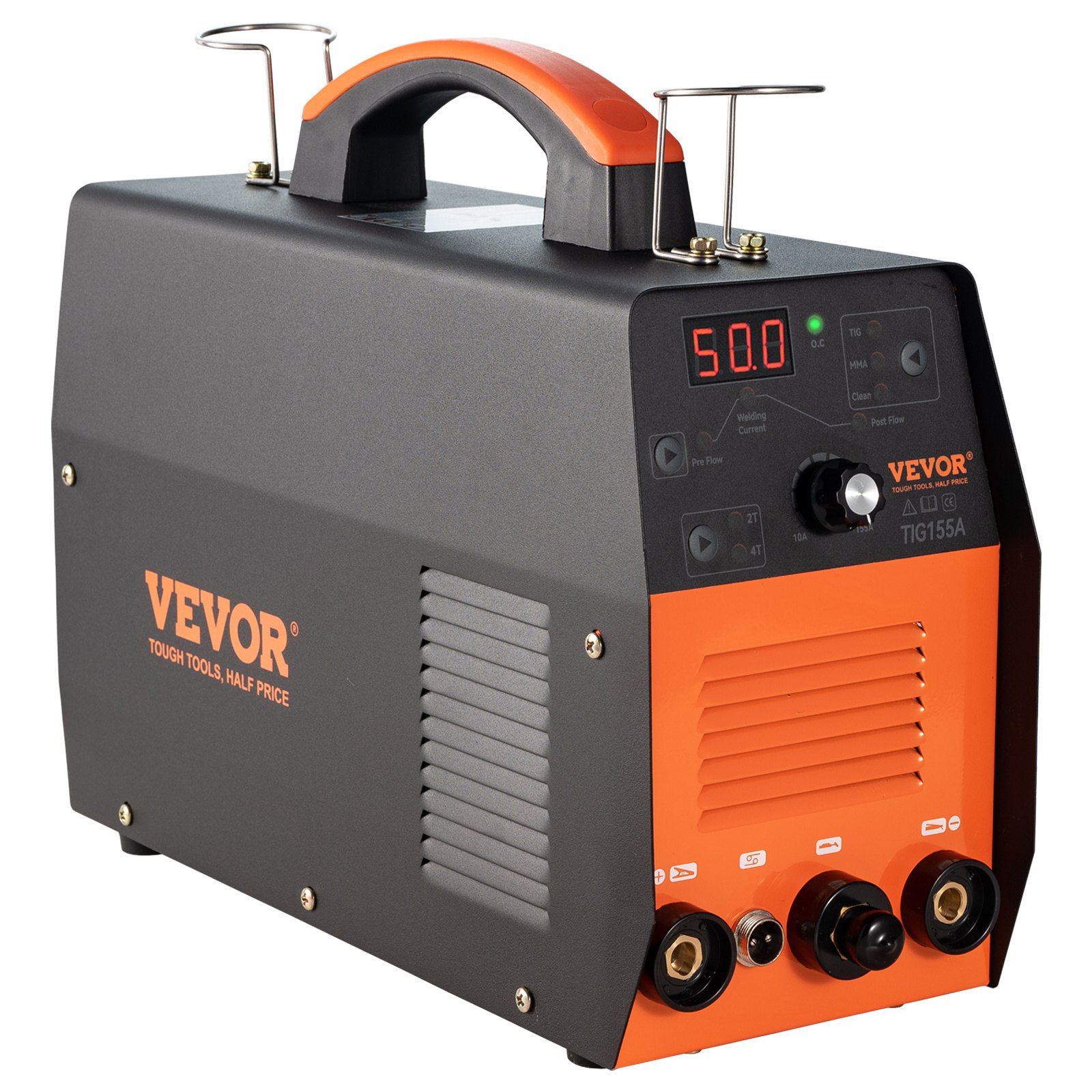 Soldador VEVOR TIG 3 en 1, máquina de soldadura TIG/Stick/Clean de alta frecuencia de 110V con inversor IGBT, soldador de arco Digital de 155Amp