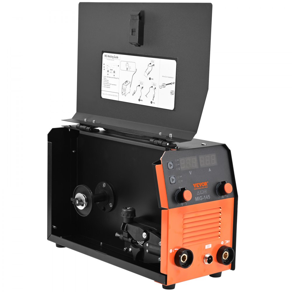 Soldador VEVOR MIG de 145 amperios, soldador de núcleo fundente de 110 V MIG/Lift TIG/Stick 3 en 1 máquina de soldadura con inversor IGBT y antorcha MIG