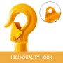 Equilibrador de resorte VEVOR de 9 a 15 kg (20-33 lb), soporte retráctil para herramientas de 1,5 m de longitud, con gancho y cable de acero, retractor ajustable para colgar y sujetar herramientas en amarillo.