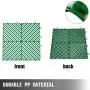 Azulejos entrelazados VEVOR, 25 unidades, color verde, para drenaje, 30 x 30 x 1,27 cm, para terrazas y suelos de exterior, para piscinas, duchas, baños, terrazas, patios y garajes.