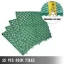 Azulejos entrelazados VEVOR, 25 unidades, color verde, para drenaje, 30 x 30 x 1,27 cm, para terrazas y suelos de exterior, para piscinas, duchas, baños, terrazas, patios y garajes.