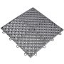 Azulejos entrelazados VEVOR de color gris con patrón cuadrado y ganchos laterales.