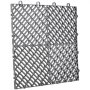 Azulejos entrelazados VEVOR grises con patrón geométrico entrecruzado y presillas de fijación.