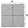 Azulejos entrelazados VEVOR grises, 12&quot; x 12&quot;, patrón de cuadrícula diagonal con bucles en las esquinas.