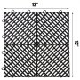 Azulejos de cubierta VEVOR entrelazados negros con un patrón de celosía de 12&quot; x 12&quot; y ganchos de conexión.