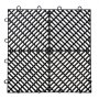 Azulejos de terraza VEVOR negros con patrón diagonal entrelazado para pisos de patio.