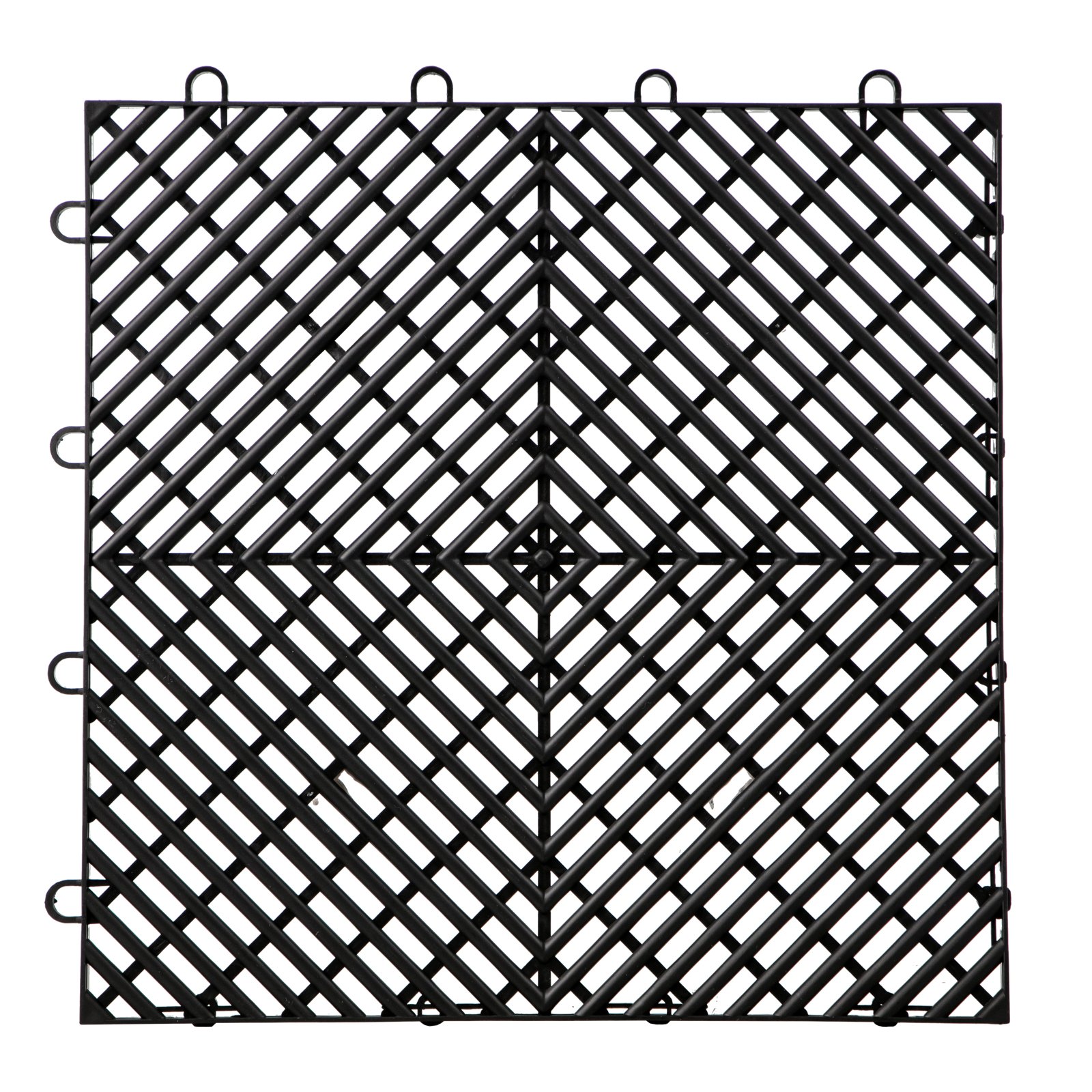 Azulejos de terraza VEVOR negros con patrón diagonal entrelazado para pisos de patio.