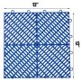 Azulejos de cubierta entrelazados VEVOR azules, tamaño 12&quot; x 12&quot;, patrón geométrico con bucles de conexión.