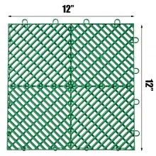 VEVOR Azulejos entrelazados 55 piezas verdes, azulejos de drenaje de 12 x 12 x 0,5 pulgadas, azulejos de cubierta, azulejos de suelo al aire libre, azulejos entrelazados al aire libre, suelo de cubierta para piscina, ducha, baño, terraza, patio, garaje