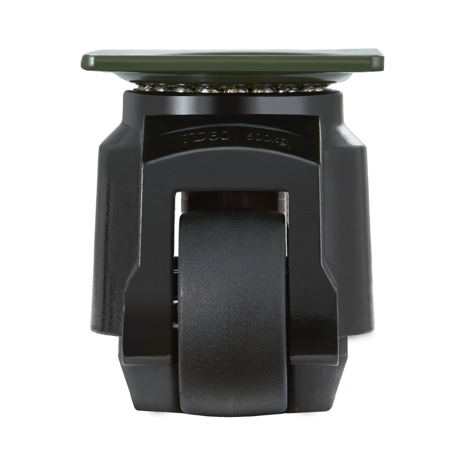 Rueda niveladora VEVOR negra con placa superior giratoria y rueda duradera.