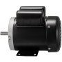 Motor eléctrico VEVOR negro con eje plateado y base de montaje.