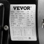 Etiqueta de especificaciones del motor eléctrico VEVOR con modelo f56c-1.5s2c, rpm 3470 y 1,5 hp.