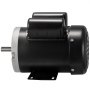 Motor eléctrico VEVOR negro con eje plateado y soporte de montaje.