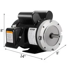 Nuevo Motor Eléctrico 1.5 Hp 56C Chasis Monofásico TEFC 115/230 V 141556C