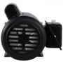 Motor compresor eléctrico VEVOR negro con cubierta trasera ventilada y condensador adjunto.