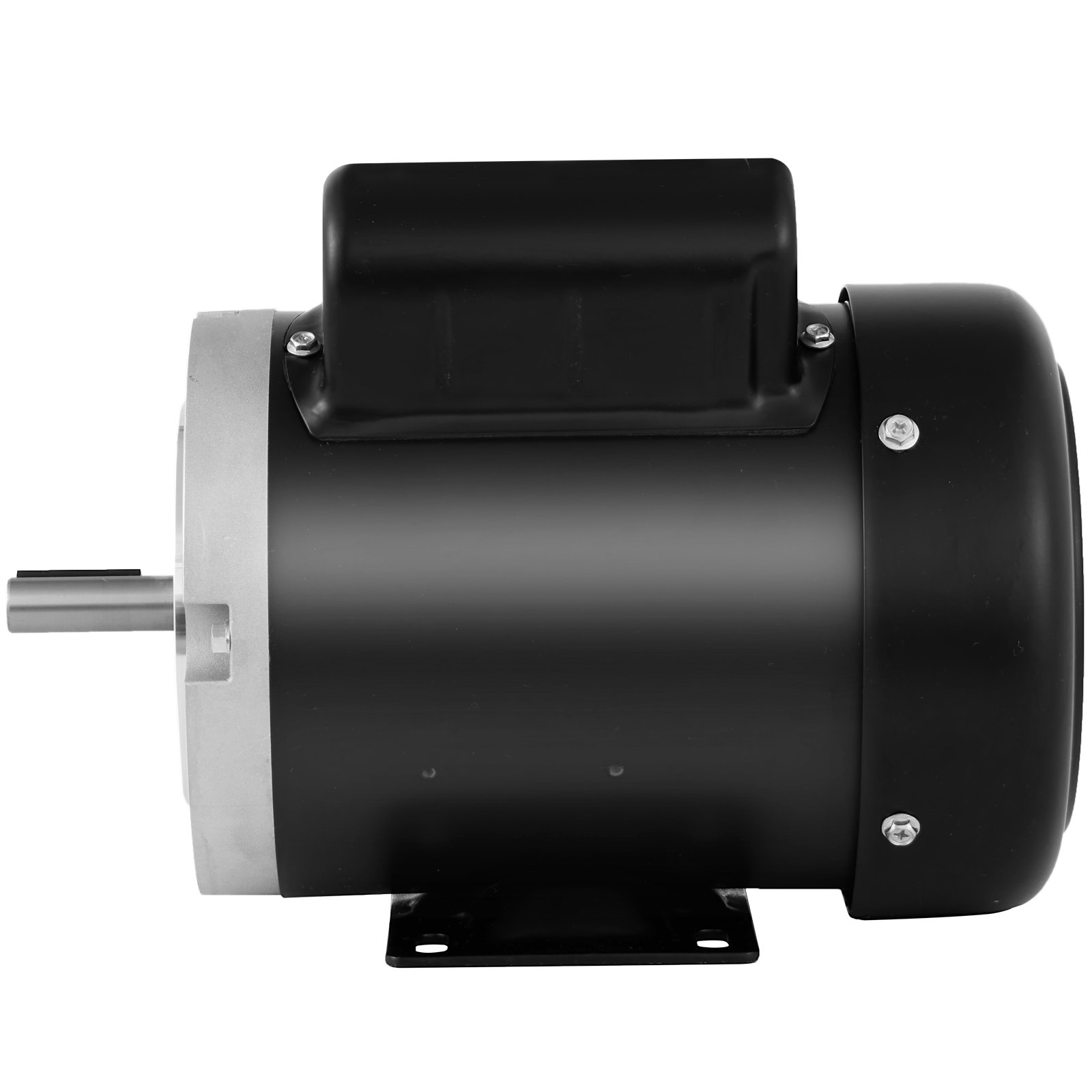 Motor de compresor eléctrico VEVOR negro, vista lateral.
