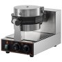 Máquina para hacer waffles de burbujas VEVOR con cuerpo de acero inoxidable, temperatura ajustable y controles de temporizador.