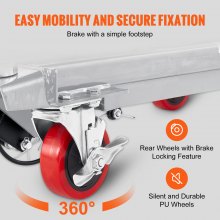 Carro de mesa elevadora hidráulica VEVOR, capacidad de 500 libras, altura de elevación de 28.5 pulgadas, mesa elevadora de tijera individual manual con 4 ruedas y almohadilla antideslizante, carro de tijera hidráulica para manejo de materiales, gris