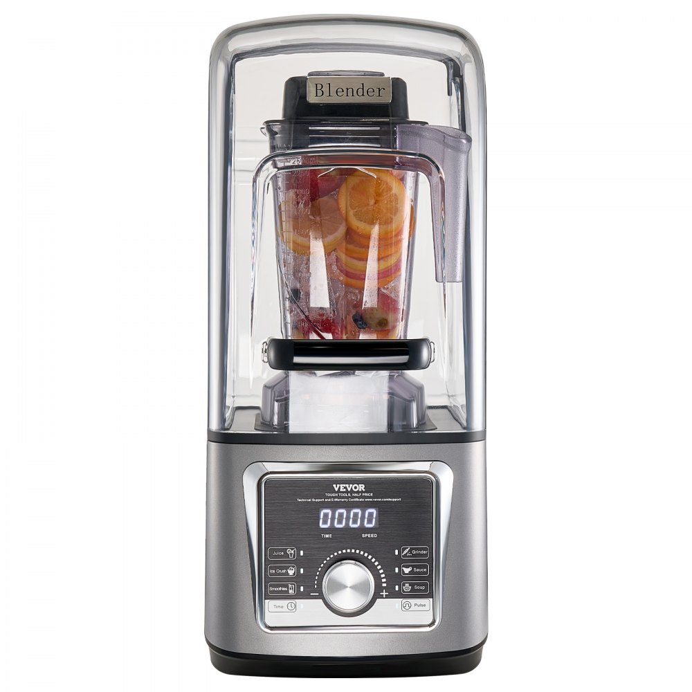 Licuadora VEVOR para batidos, 85 oz, 1400 W, licuadora profesional con motor potente, licuadora multifuncional para procesar alimentos con cubierta antirruido para batidos, zumos y leche, apta para cocina.