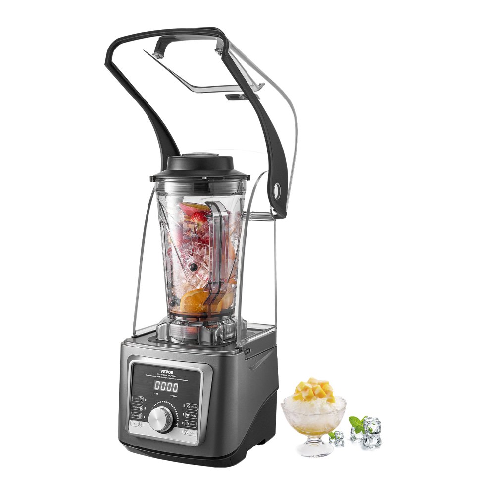 Licuadora VEVOR para batidos, 135 oz, 1400 W, profesional, con potente motor, multifuncional, con tapa antirruido para batidos, zumos y zumos, ideal para la cocina.