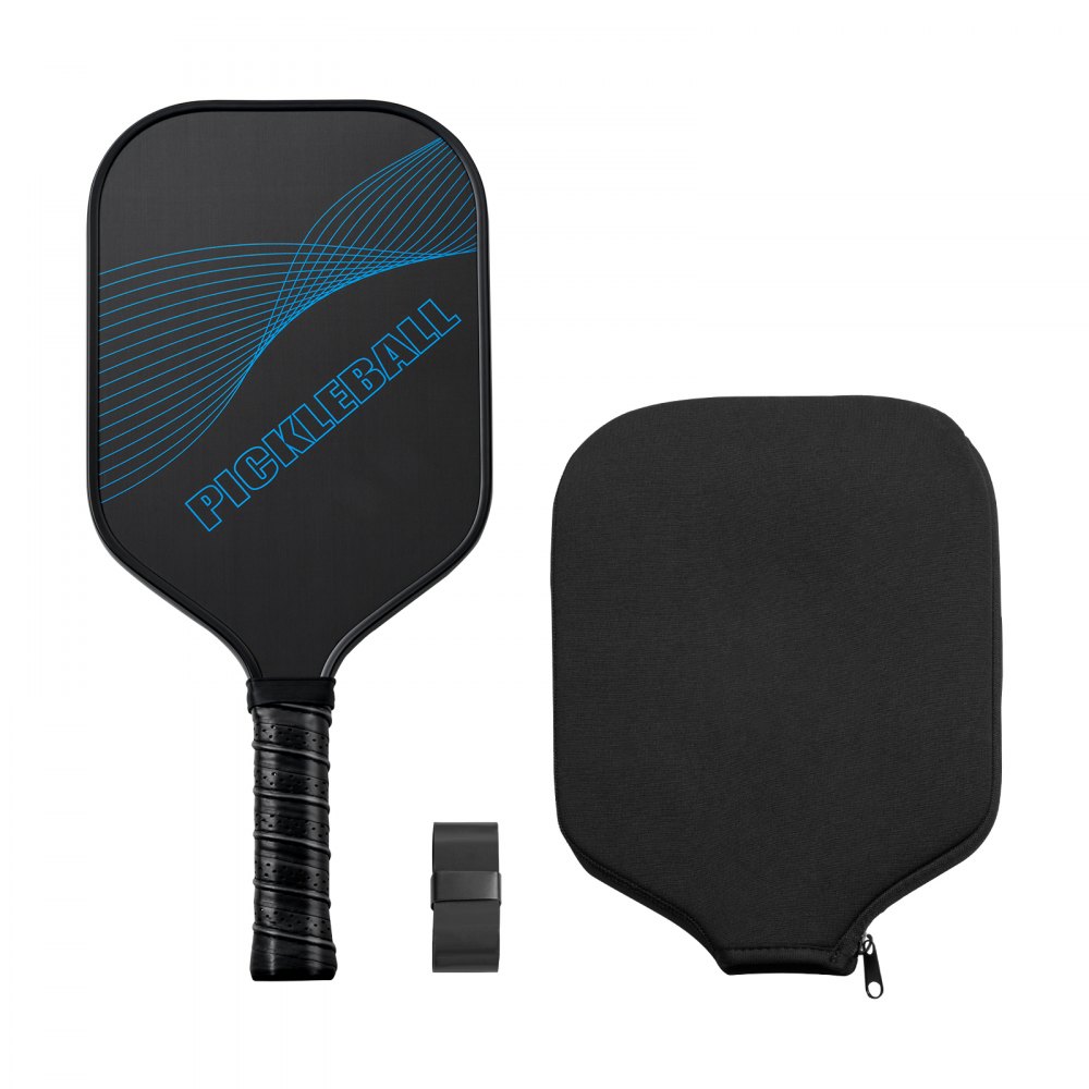 Pala de Pickleball VEVOR, superficie de fibra de carbono T700 y núcleo de panal, pala profesional con mayor potencia, control y efecto, para adultos, hombres y mujeres, azul