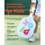 Pala de Pickleball de fibra de vidrio para niños, tamaño infantil, ligera, con diseño de panal