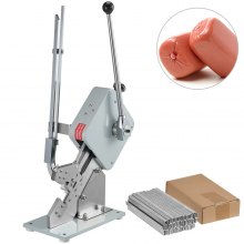 Máquina cortadora de salchichas en forma de U VEVOR, cortadora de salchichas manual, máquina cortadora portátil con clips en forma de U de 8000PCS, para supermercados, panaderías, cafeterías