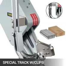 Máquina cortadora de salchichas en forma de U VEVOR, cortadora de salchichas manual, máquina cortadora portátil con clips en forma de U de 8000PCS, para supermercados, panaderías, cafeterías