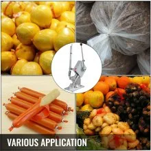 Máquina cortadora de salchichas en forma de U VEVOR, cortadora de salchichas manual, máquina cortadora portátil con clips en forma de U de 8000PCS, para supermercados, panaderías, cafeterías