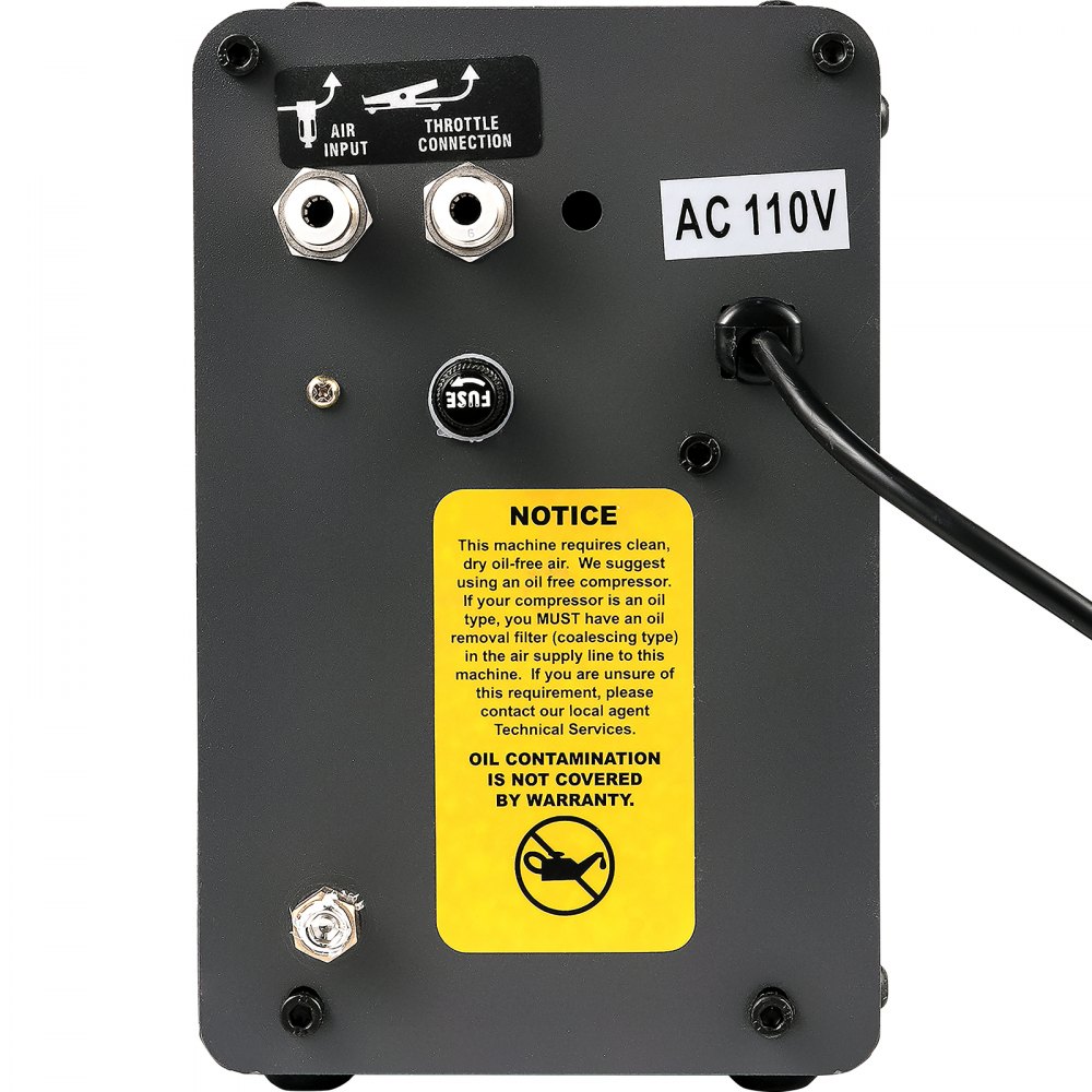 Máquina de grabado de joyería neumática VEVOR 110V 60Hz Máquinas de grabado de mano neumáticas 400-8000 Rpm Pieza de mano neumática Graver Micro grabador de doble cabeza para artesanías de joyería y hierro forjado