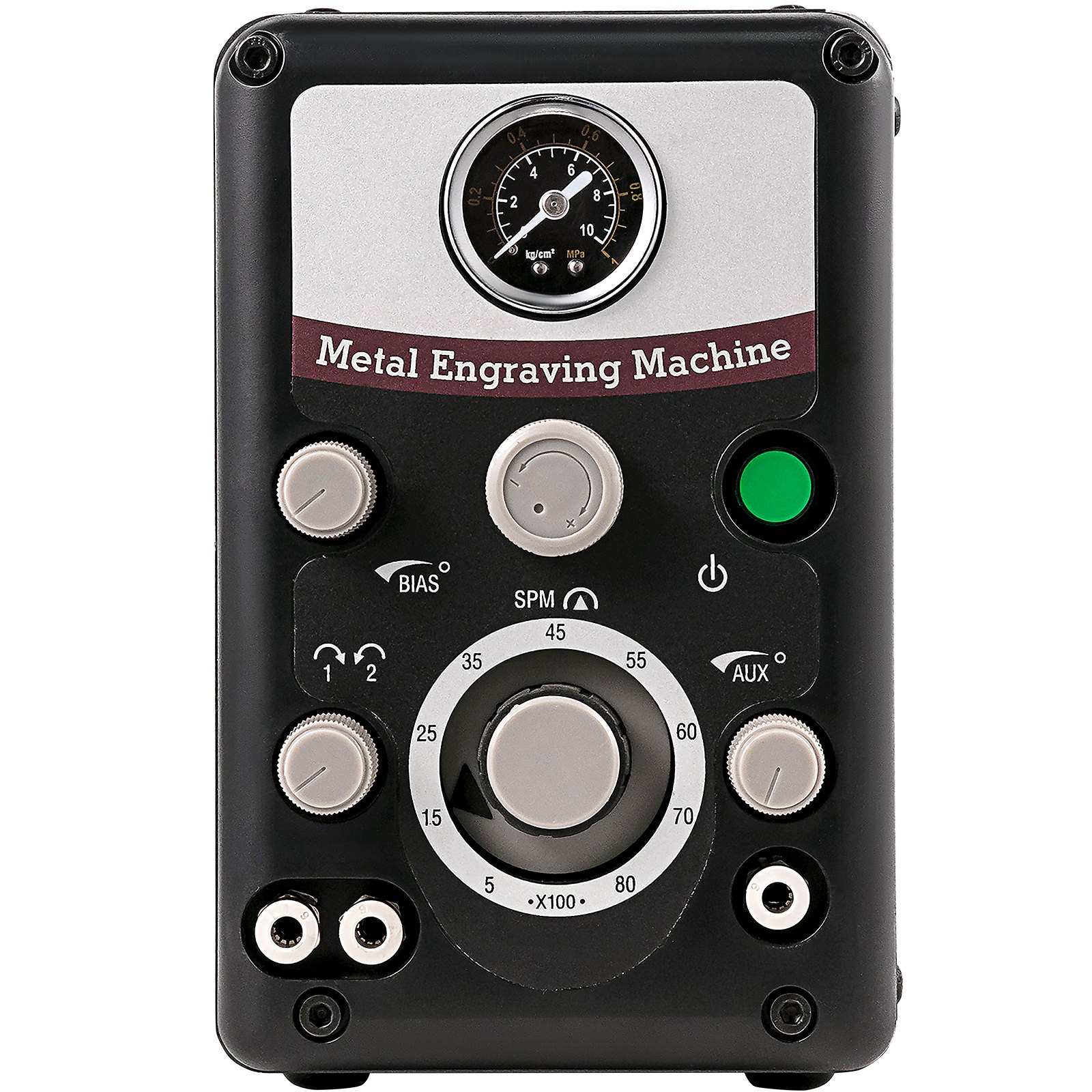 Máquina de grabado de joyería neumática VEVOR 110V 60Hz Máquinas de grabado de mano neumáticas 400-8000 Rpm Pieza de mano neumática Graver Micro grabador de doble cabeza para artesanías de joyería y hierro forjado