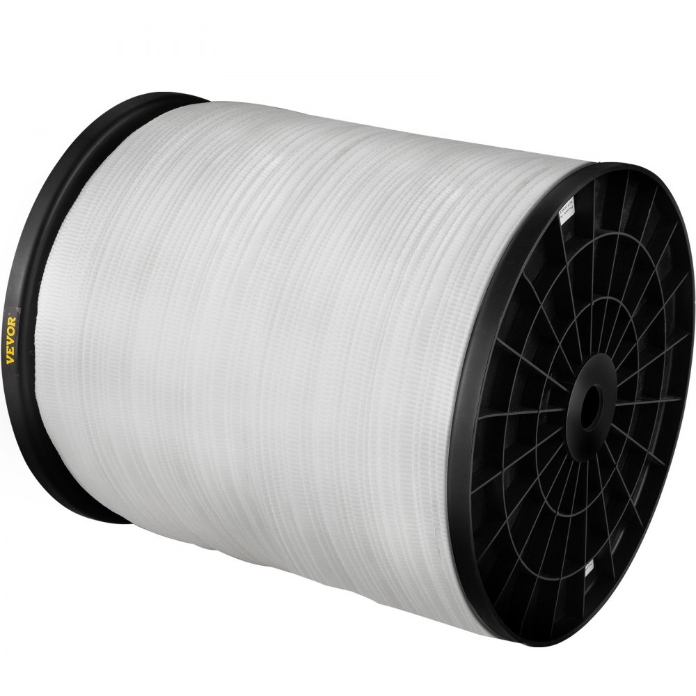 Carrete grande de cinta de tracción de poliéster VEVOR con carrete negro resistente.