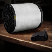 VEVOR Cinta de tracción de poliéster de 1800 libras, cinta plana de 3153' x 5/8" para funciones variables de trabajo de conductos de cables y alambres, cuerda plana para tirar/cargar/empacar en cualquier clima