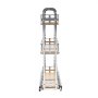 VEVOR Pull Out Spice Rack Organizer for Cabinet, 3 Tier Slide Out Spice Rack Organizer, Height Adjustable Heavy Duty Metal Seasoning Kitchen Basket for Cabinets, 5.75"W x 20.98"D x 21.34"H, Silver