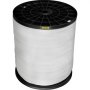 Rollo grande de cinta de tracción de poliéster VEVOR con parte superior de carrete negra y material tejido blanco.