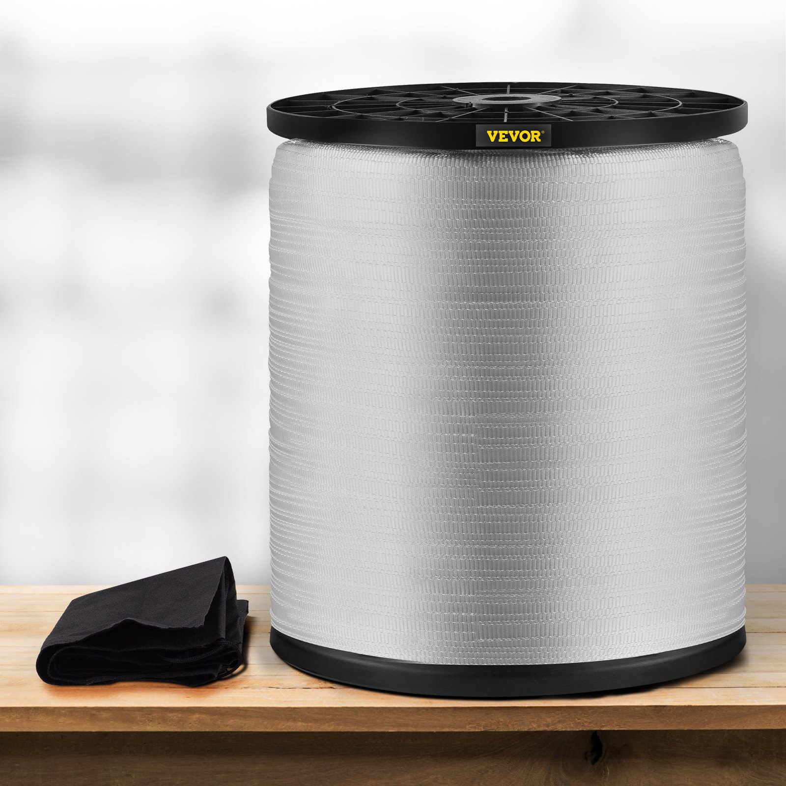 Cinta de tracción de poliéster VEVOR de 2500 libras, cinta plana de 5249' x 3/4" para trabajos de conductos de cables y cables, funciones variables, cuerda plana para tirar/cargar/embalar en cualquier clima CONDICIÓN