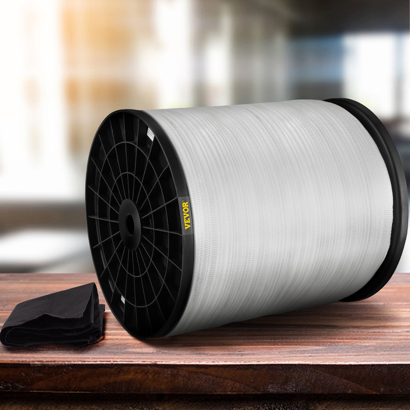 Cinta de tracción de poliéster VEVOR de 1130 libras, cinta plana de 1053' x 3/8" para trabajos de conductos de cables y cables, funciones variables, cuerda plana para tirar/cargar/embalar en cualquier clima CONDICIÓN