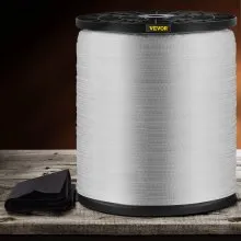 Cinta de tracción de poliéster VEVOR de 2500 libras, cinta plana de 528' x 3/4" para trabajos de conductos de cables y cables, funciones variables, cuerda plana para tirar/cargar/embalar en cualquier condición meteorológica